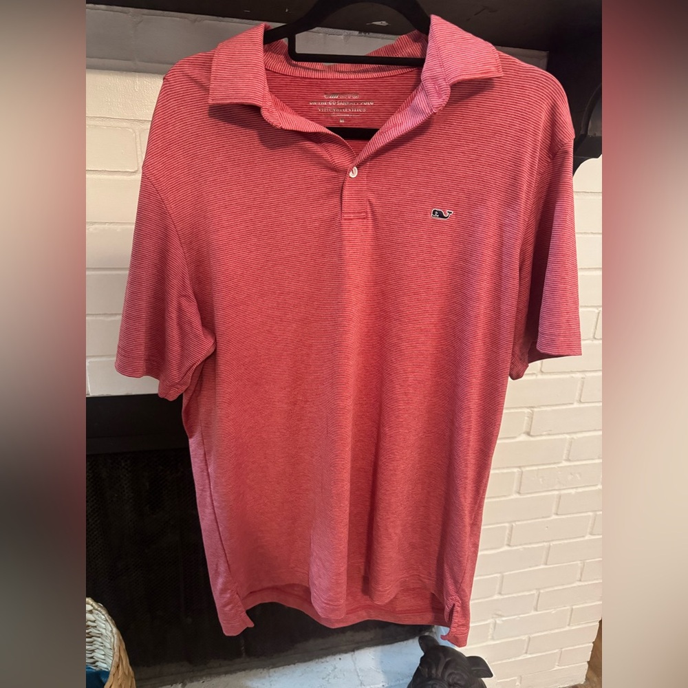 Vineyard Vines Men's Polo in Red Stripes